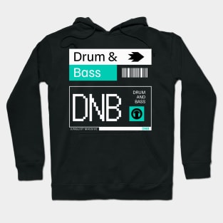 DRUM AND BASS  - DNB Ticket steez (white/teal) Hoodie